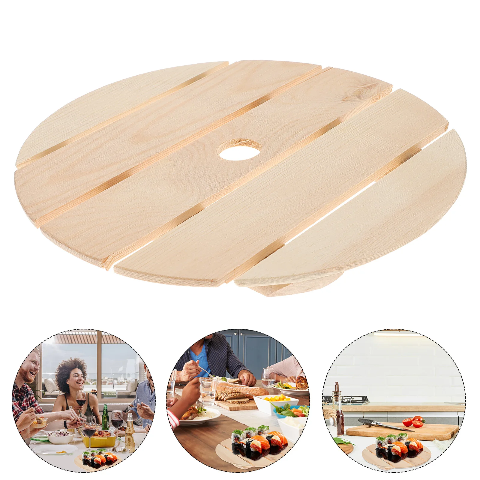 

Wooden Sushi Plate Japanese Style Multi-Function Serving Tray for Sashimi Snacks Desserts Restaurant Home Use
