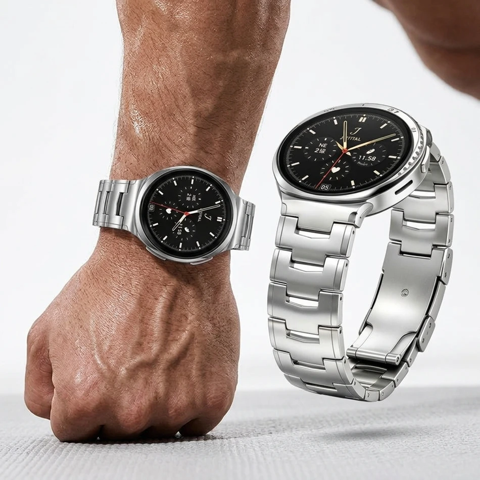 Pure Titanium Strap For Samsung Galaxy Watch 9 8 40mm 44mm Galaxy 8 Classic 46mm Oracle Bone Script Style Lightweight Watch Band