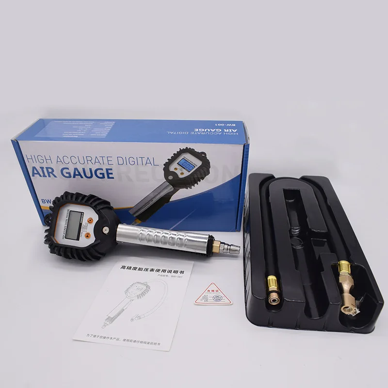 LCD Digital Display Car Tire Inflation Meter Tire Pressure Meter Barometer Precise High Pressure