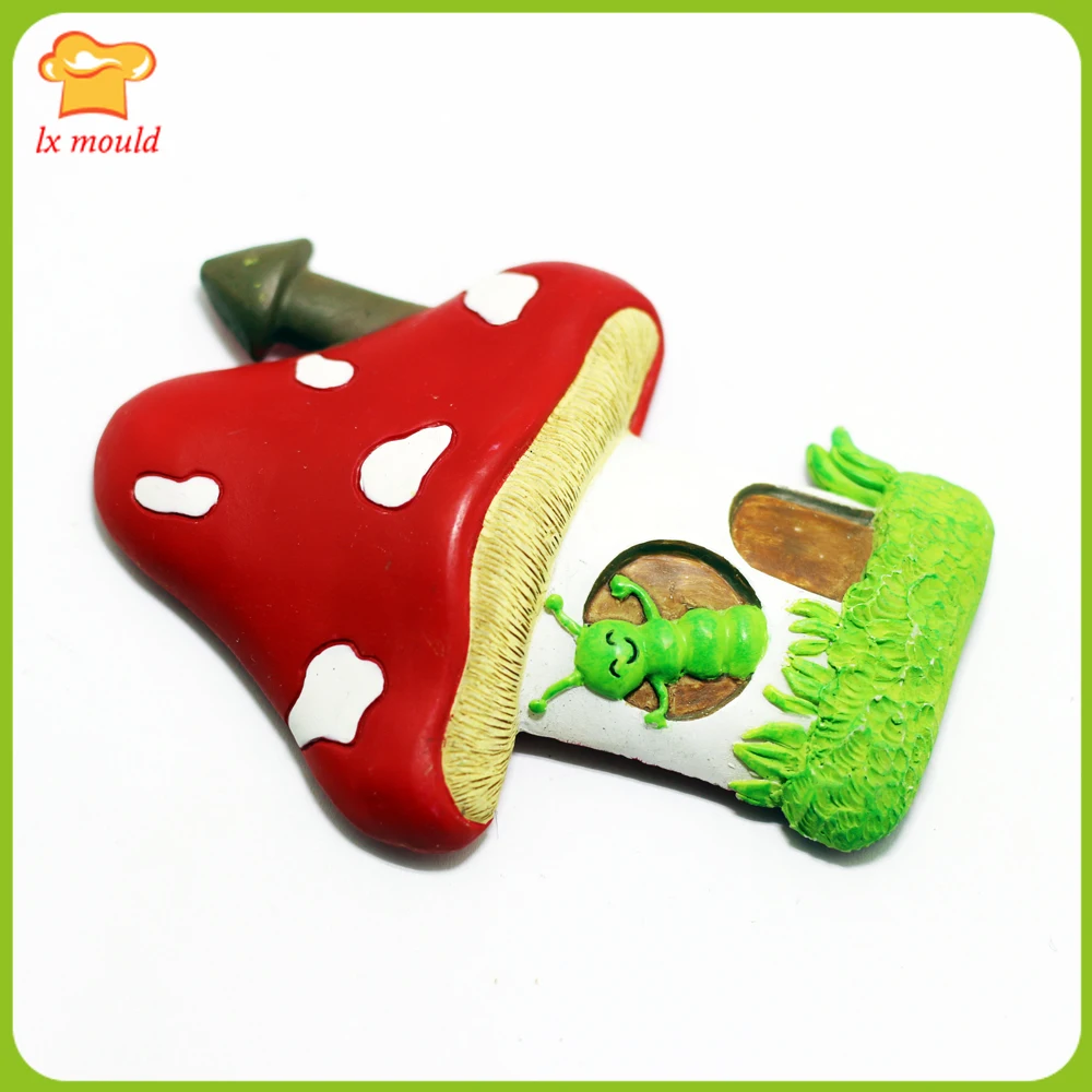 Mushroom House Bugs Silicone Mold Cartoon Fondant Cake Decorating Gumpaste Sugarcraft Chocolate Baking Mould Clay Resin Gypsum