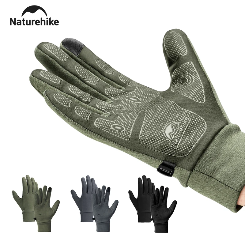 

Naturehike Gloves Motorcycle Full Finger Anti-skid Gloves Mountaineering Cycling Hiking Equipment Touch Screen Non-Slip Gloves