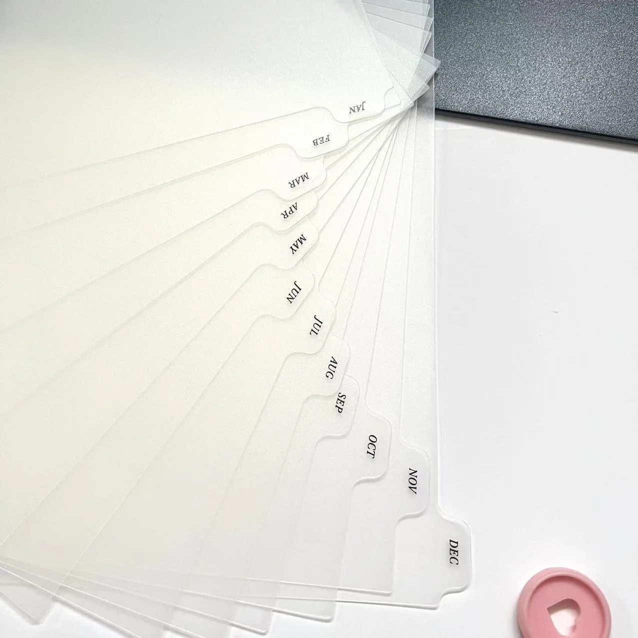 A5 Loose Leaf Index Partition Inner Core With Month Tab For Binder Planner Notebook Stationery Notebook Divider Accessories
