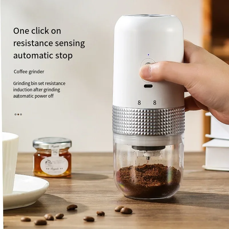 Small Cordless Mini Coffee Bean Grinder Portable Electric USB Rechargeable Coffee Grinder For Coffee Bean