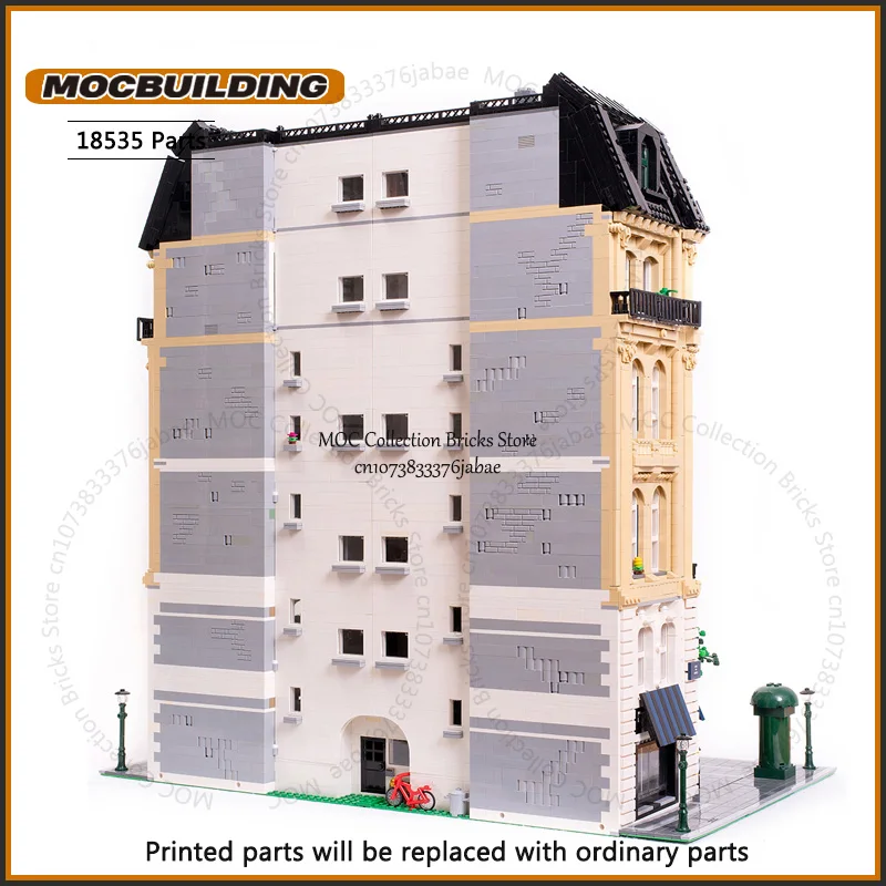 ที่มีชื่อเสียงMOCสถาปัตยกรรมคลาสสิกภาษาฝรั่งเศสคําHaussmannian Apartment Building Blocksรุ่นStrew Viewปราสาทอิฐของเล่นXmasของขวัญ