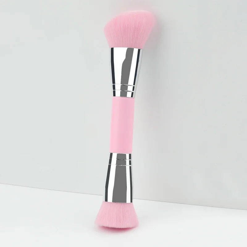 Pincel de maquiagem de ponta dupla Pincel de base angular Pincel de base redondo Pincel de contorno Pincel de base plano Pincel único