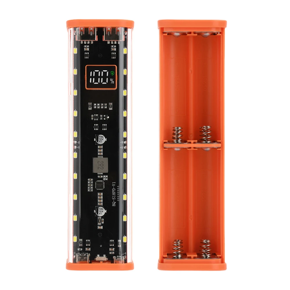 DIY 18650 Akku-Aufbewahrungsbox USB PD Schnellladung Stromversorgung DIY Gehäuse-Set mit LCD LED-Licht Elektrowerkzeug-Zubehör – Detail 19