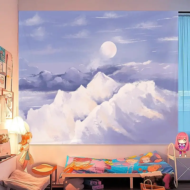 VIKAMA Wandbehang, Tapisserie, charmante Raumdekoration für Mädchenzimmer, Schlafzimmer, Wohnheim, hängendes Tuch, Outdoor-Hintergrund, Heimdekoration