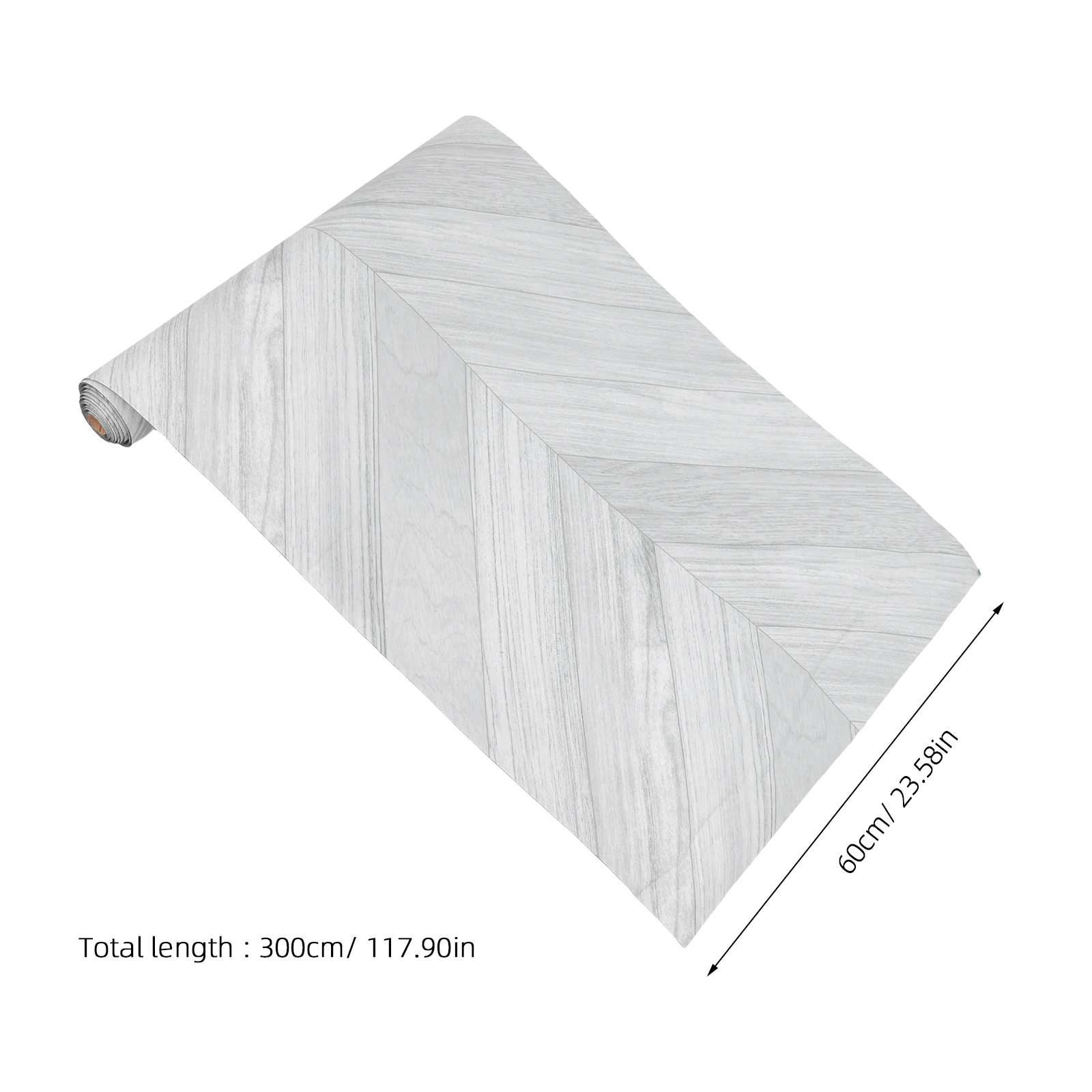 1 Roll Self-Adhesive Pvc Flooring Wood Pattern Waterproof Wear-Resistant Diy Slip-Resistant For Home Office Supermarket