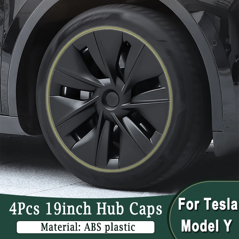 

For Tesla Model Y 2020-2022 19 inch Hub Caps Wheel Tire Decorative Protection Hub Cover Caps Car Exterior Modification Part