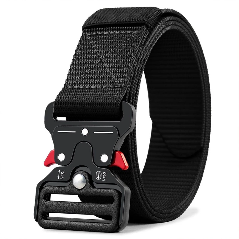 Ceinture d'extérieur multifonctionnelle pour hommes, toile de haute qualité pour nylon, ceinture de luxe pour hommes, jeans de sport pour femmes