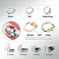 Bandas de matriz dental con matrices de metal NITI, anillo de abrazadera, sistema de matriz contorneada seccional para sujeción y kit de herramientas de restauración