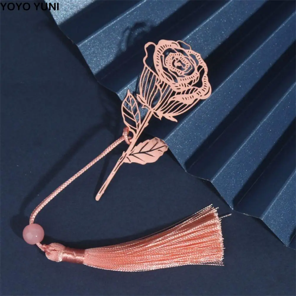 Marker Teachers'Day Gift Apricot Leaf Book Paginator Book Page Marker Hollowed Leaf Flower Bookmark Metal Reading Bookmark