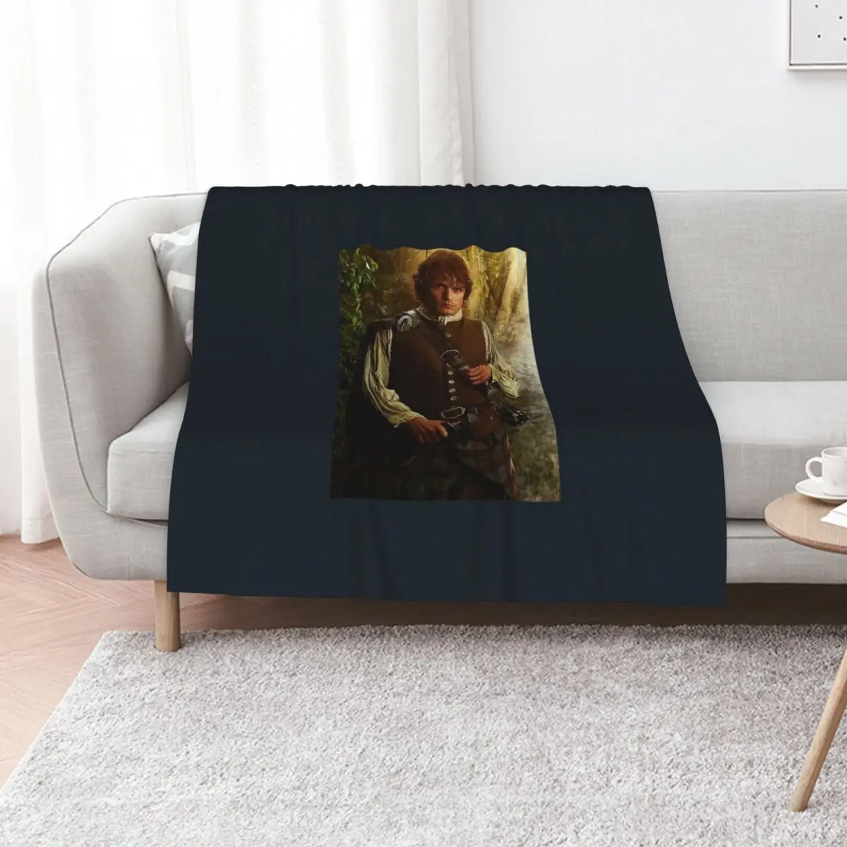 Sam Heughan Throw Blanket Decorative Soft Throw Blanket for Couch Sofa