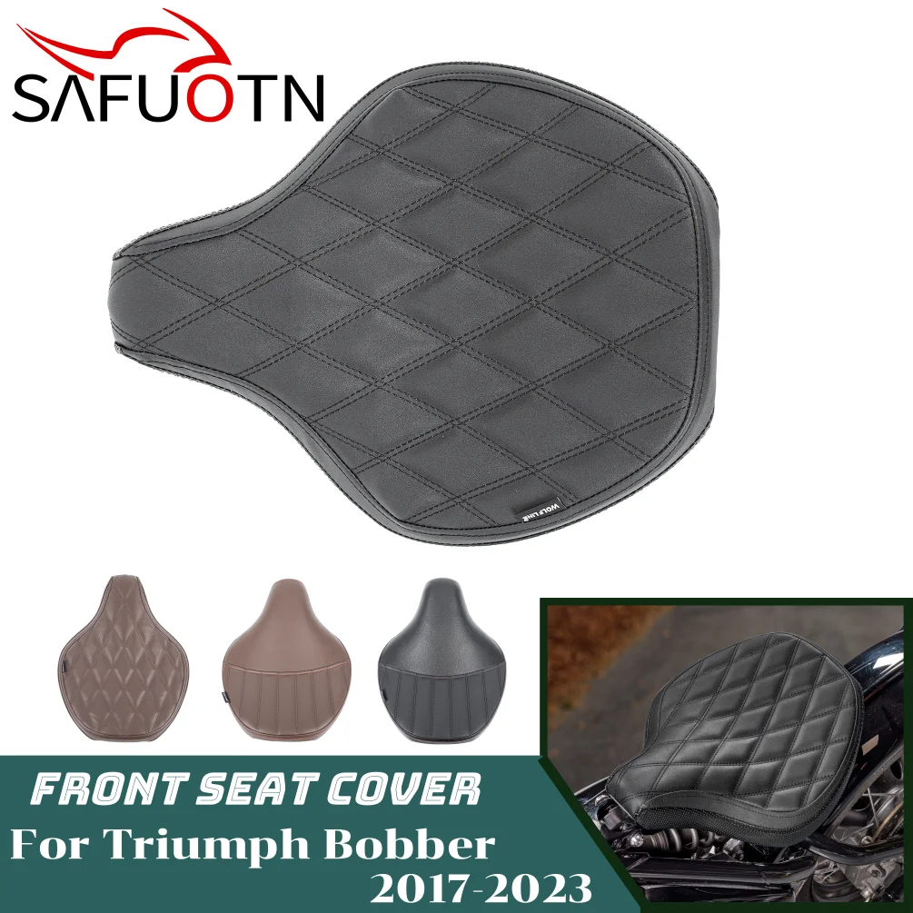 

Motorcycle Front Driver Solo Seat Cover For Triumph Bobber 2017 2018 2019 2020 2021 2022 2023 Thicken Cushion Vintage Seat