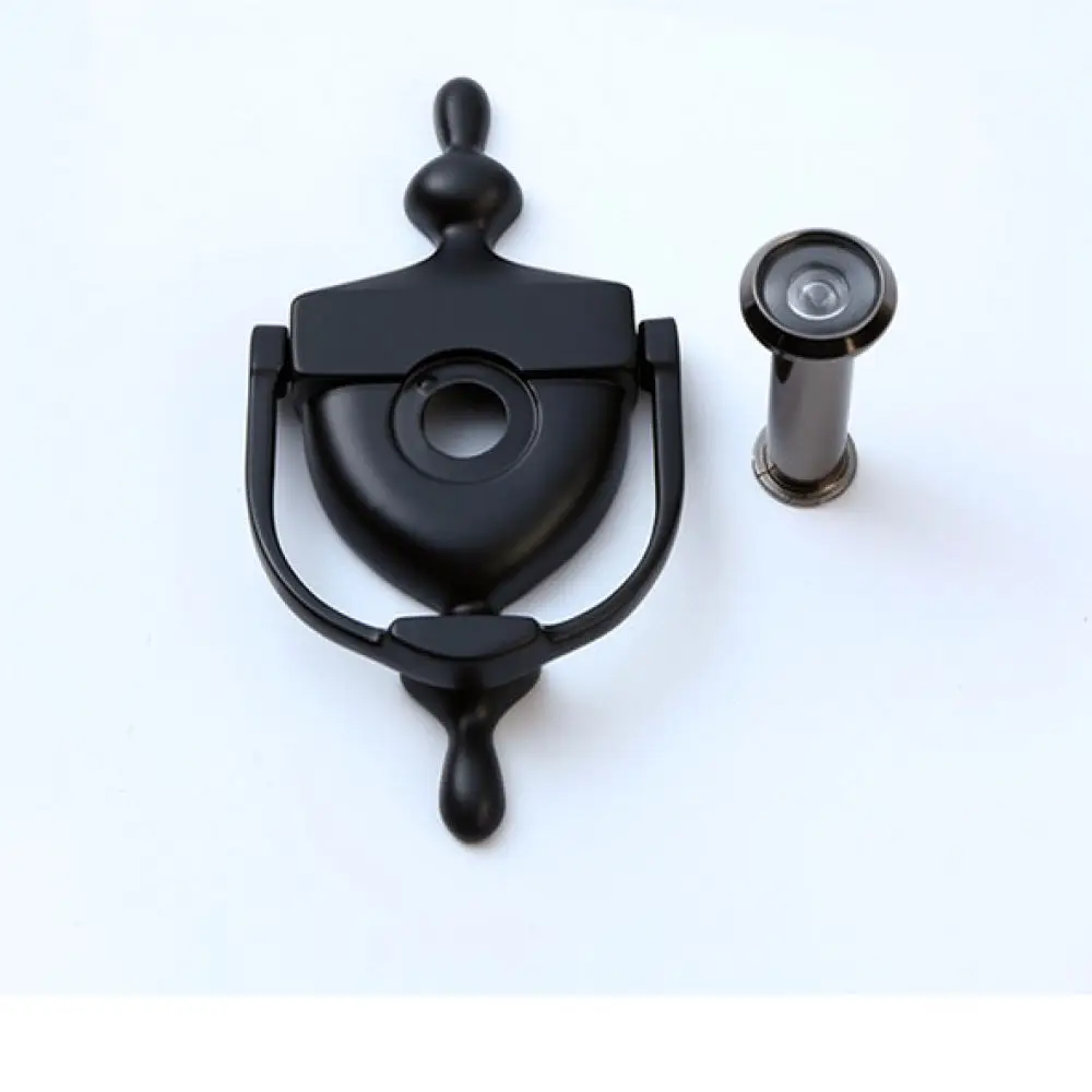 Zinc Alloy Door Peephole With Knocker Vintage Style Decorative Hardware For Home Entry Door Security Solution