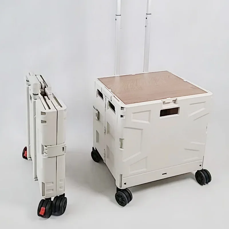 

Foldable Shopping Cart Shopping Cart Folding Cart Durable Portable Trolley Small Trolley Plastic