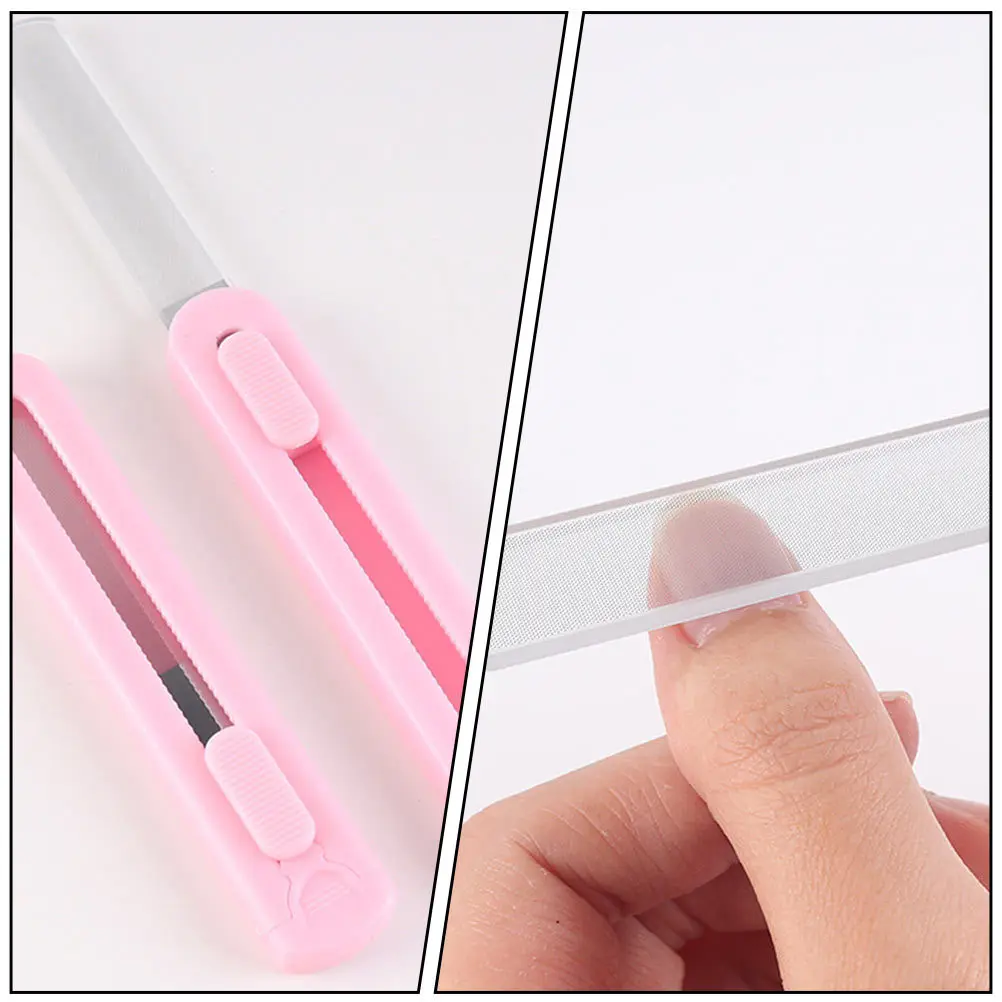 3 قطعة ملفات الأظافر الزجاجية قسط قوي المحمولة أدوات تلميع الأظافر لصالون العناية بالأظافر استخدام أدوات مانيكير