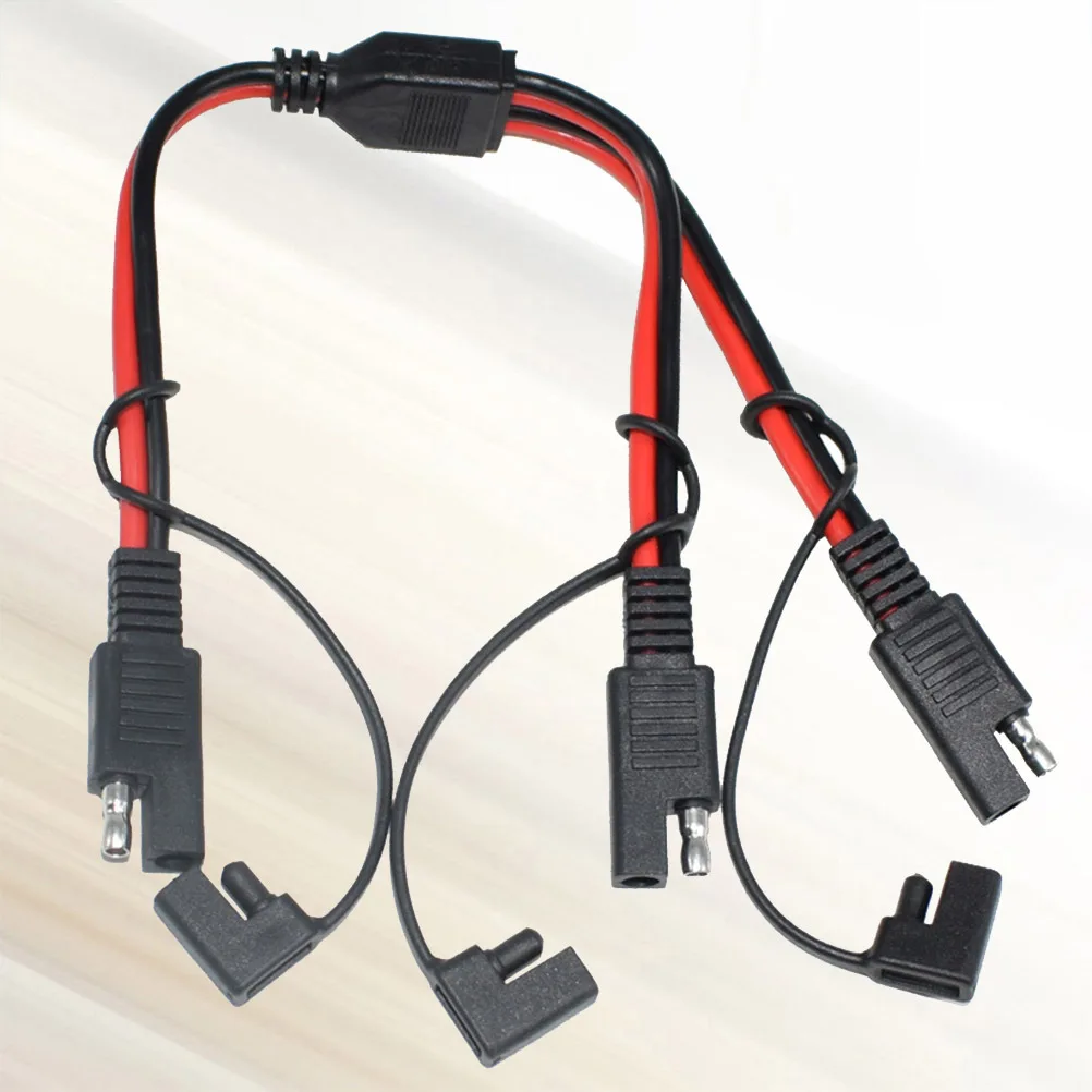 

1 to 2 Sae Power Extension Cable Professional Sae Power Plug Adapter Wire Connector Quick Disconnect Cable for Solar Automotive