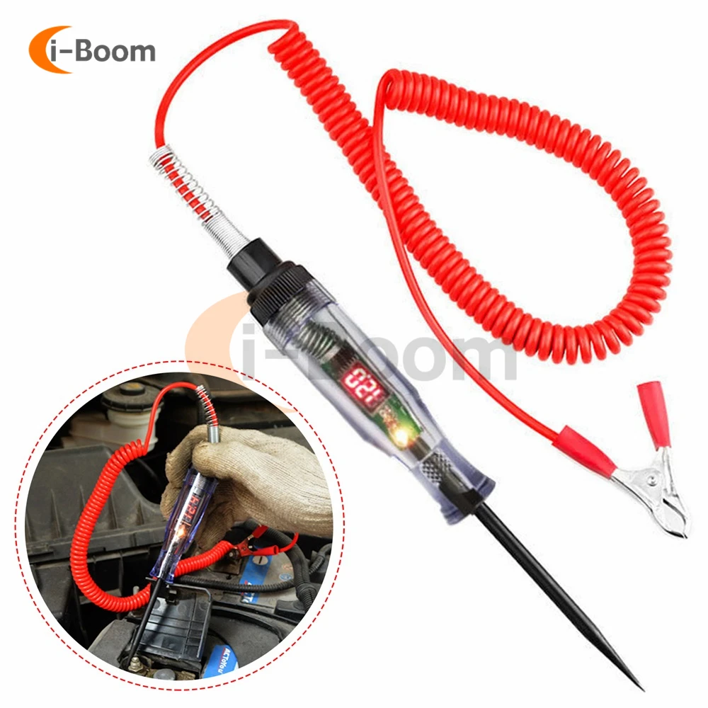 DC 5V-90V Voltage Circuit Tester Car Truck Headlight Diagnostic Tools Digital Power Voltage Detector Electricity Test Probe Pen