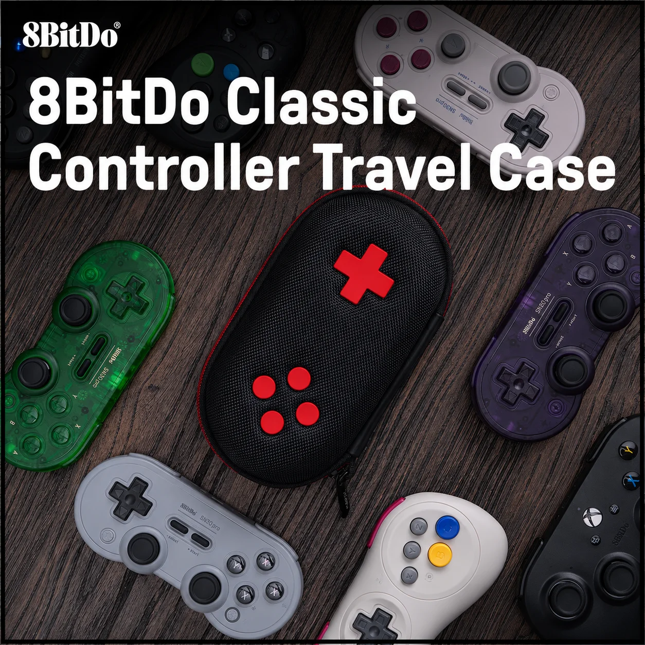 

8BitDo Classic Controller Travel Case Protective Bag for SF30 Pro/ SN30 Pro/ M30/ Lite Gamepad