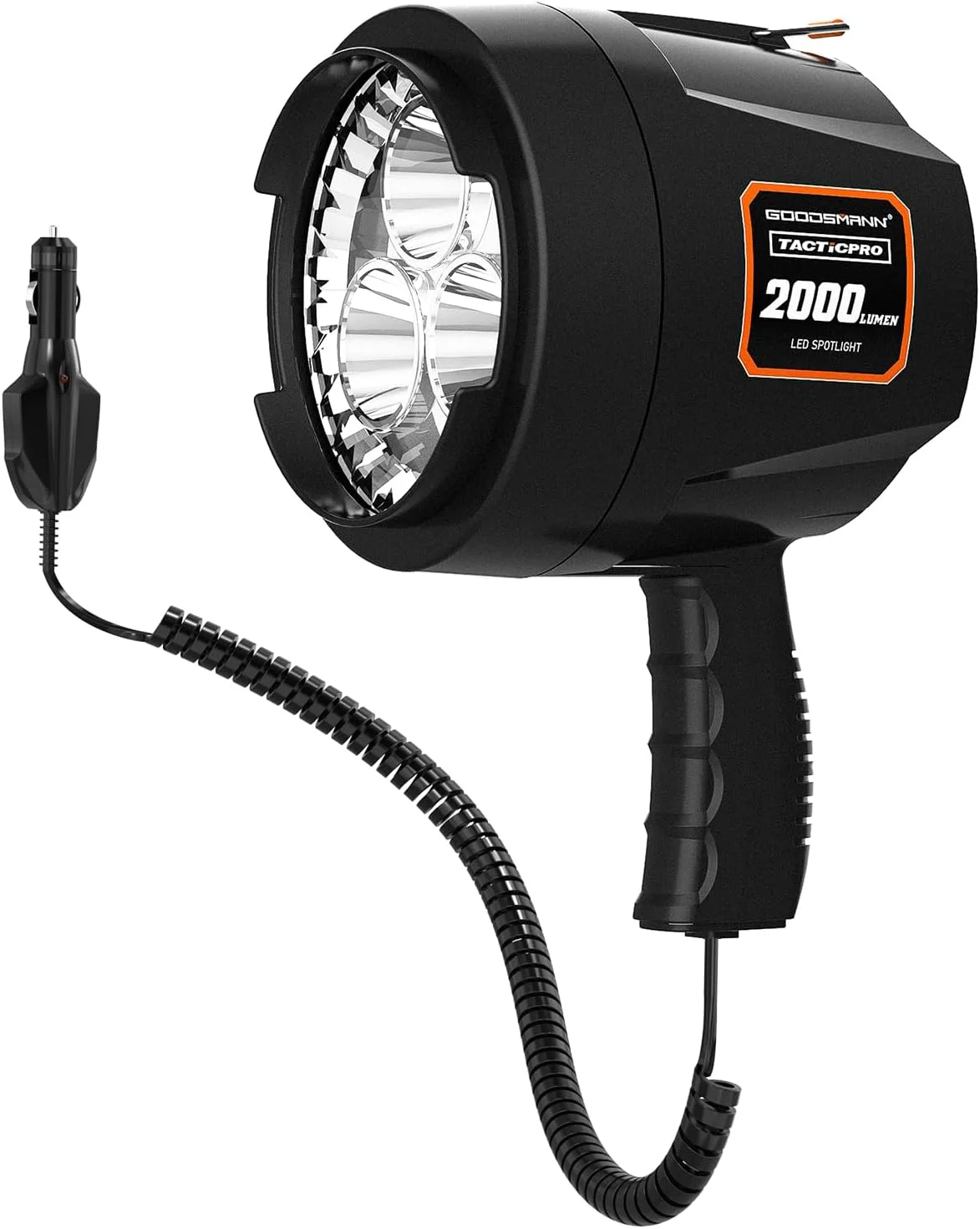 

2000 Lumen 12V DC Handheld Spotlight with 3m Cord for Boat Marine Hunting Fishing Camping Emergency Lighting