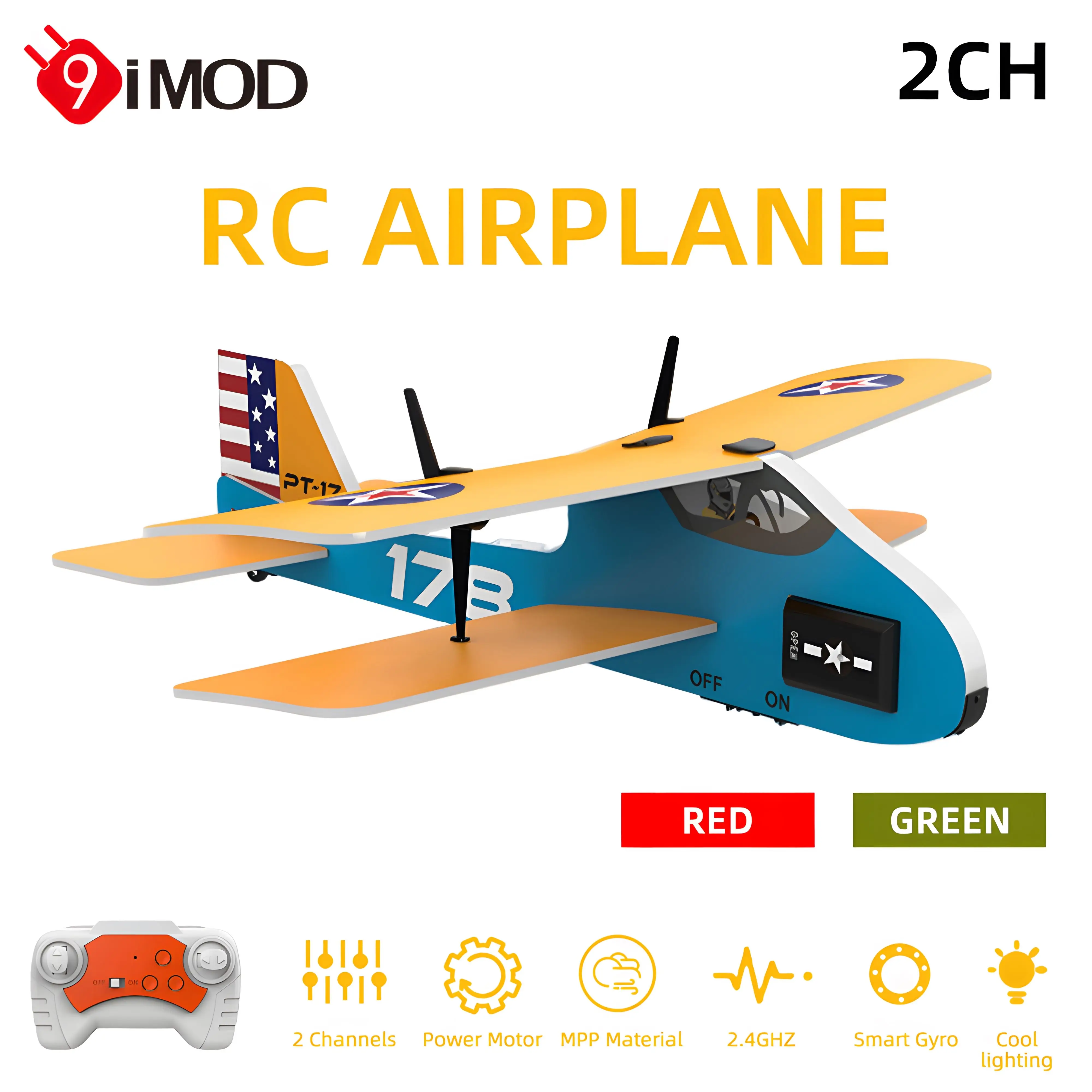 9IMOD RC 飛行機 800 801 802 グライダー 2 チャンネル MPP フォーム航空機スマートジャイロ 2.4GHZ クールライト航空機リモートコントロール飛行機