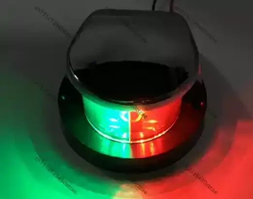 12V Stainless Steel Marine Navigation Signal Light, Red Green Tungsten Bulb Indicator Lamp For Yacht Vessel