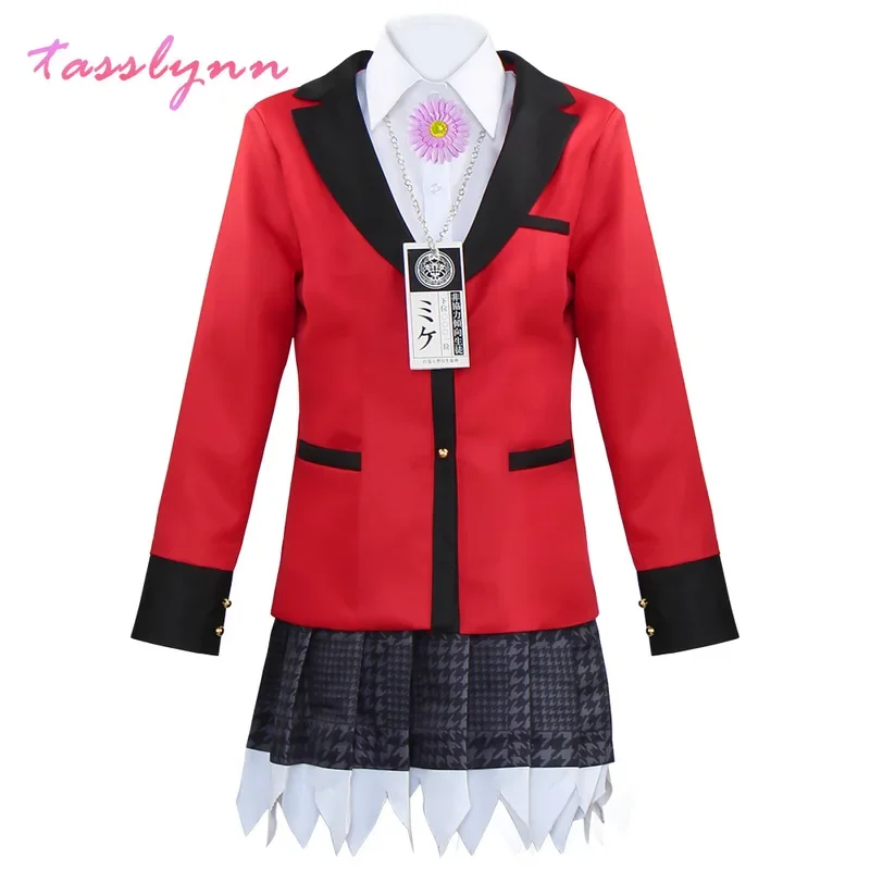 Anime Kakegurui Cosplay Yumemite Yumemi Compulsive Gambler Jabami Yumeko Ryota Suzui Costume Japanese Uniform Girl Clothes