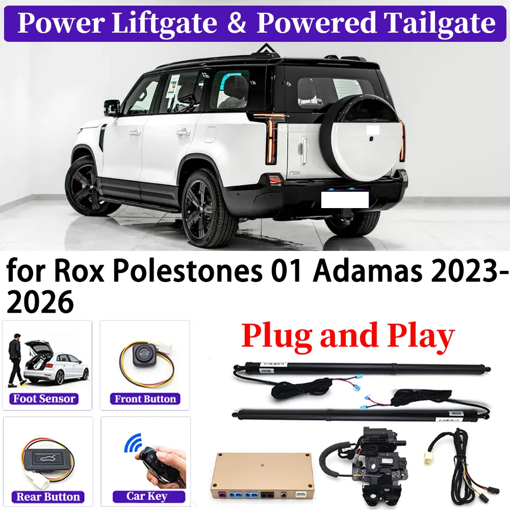 

ZJCGO for Rox Polestones 01 Adamas 2023-2026 OEM Upgrade Car Automatic Power Liftgate Kit Smart Auto Electric Tailgate System