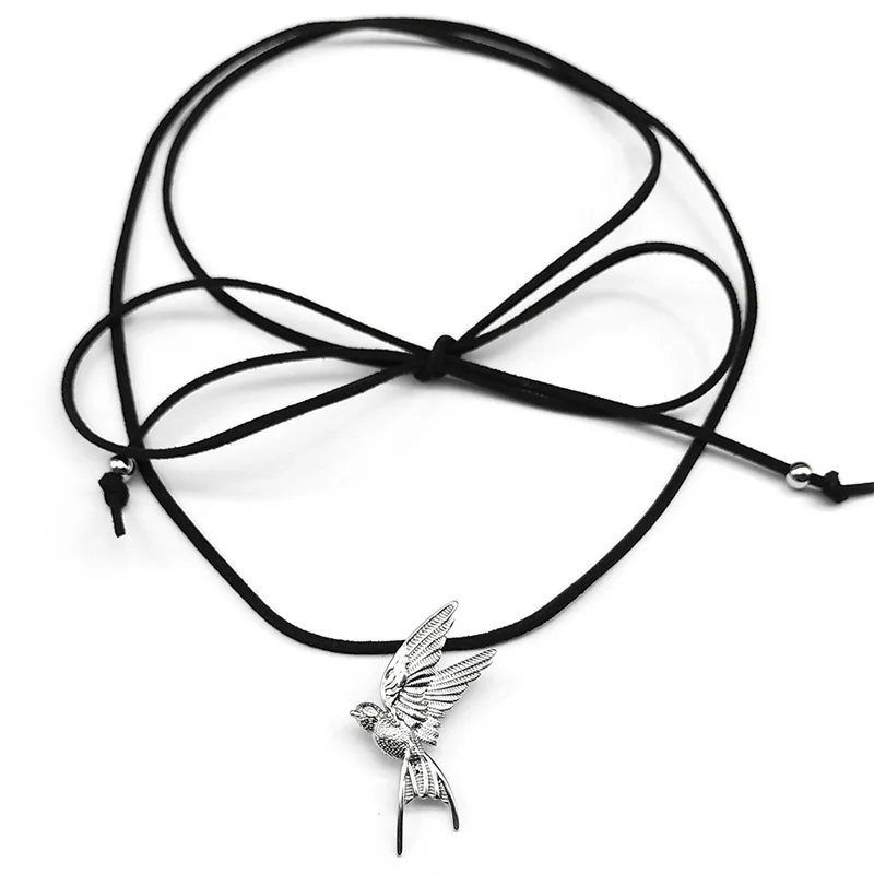 

Spring Swallow Hope Birds Pendant Necklace For Women Girls Stainless Steel Silver Color Special Chain Female Jewelry Gifts