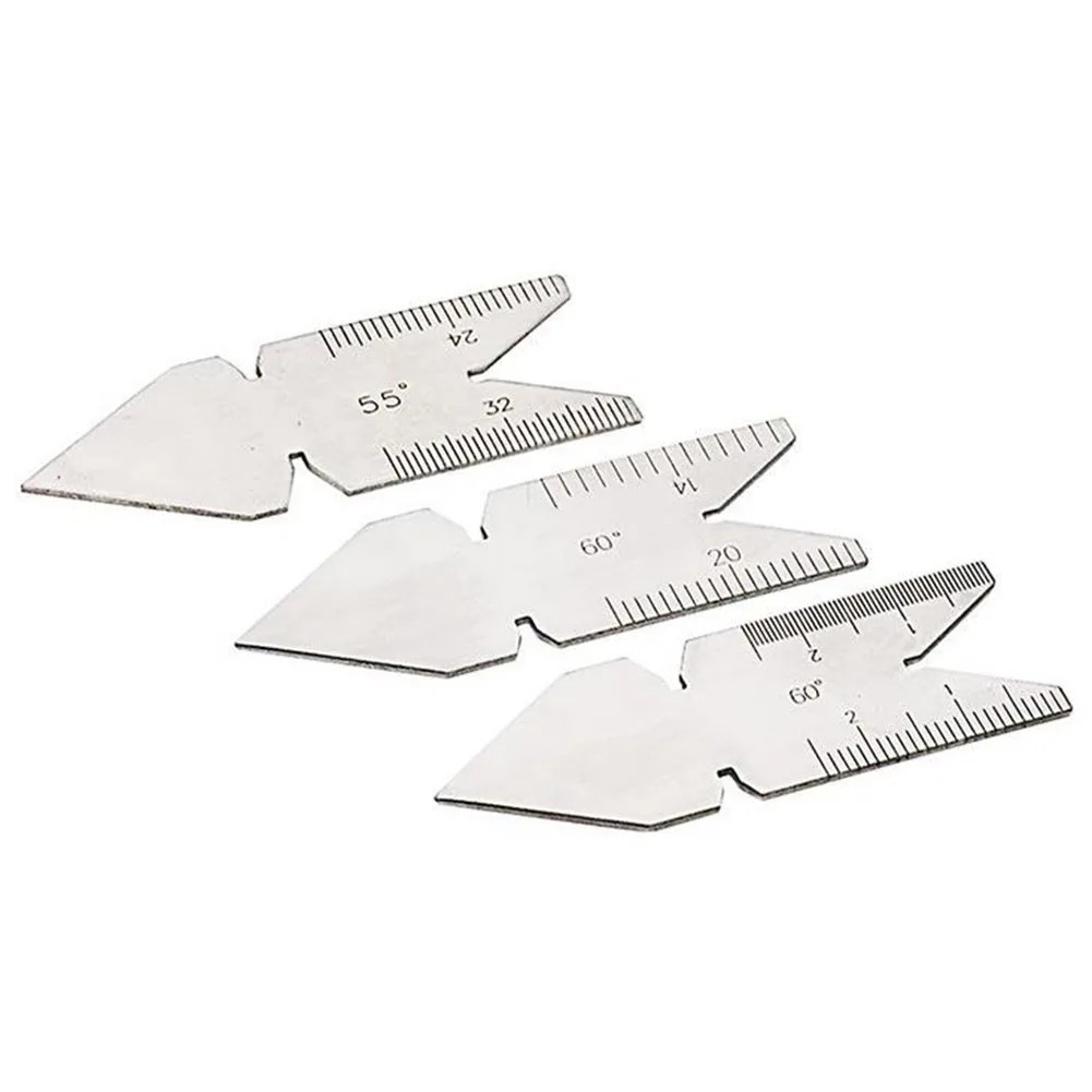 

3pcs Center Gauge 20°/55°/60° Angle Degrees Center Gauge Screw Thread Pitch Cutting Gauge Measuring Tools Replacement Gauge