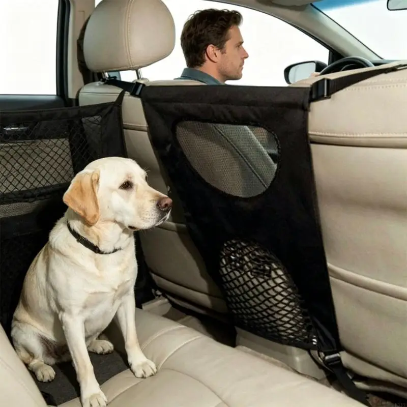 Pet Car Barrier Net Barrier Pet Divider for Dog for Most Vehicle Partition Net Protections Panel for Car KXRE
