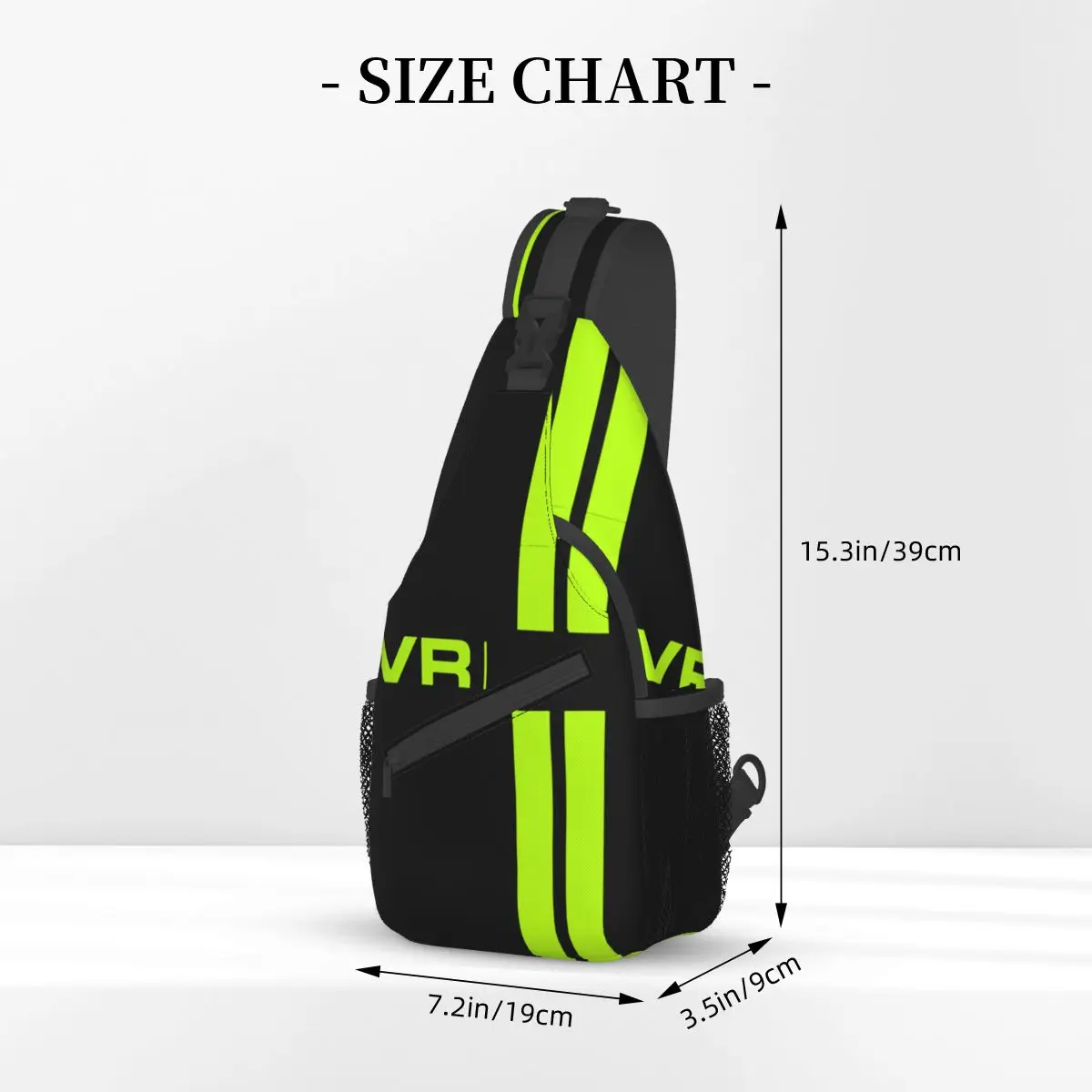 Moto GP Rossi-Race Small Sling Bag, Mochila de Ombro, Crossbody, Peito, Viagem, Caminhadas Daypacks, Motocicleta, Motocross, Escola Impressa