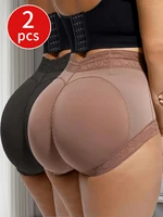 Fajas reductoras y moldeadoras de alta compresión para mujer, bragas con Control de barriga, Corrector de levantamiento de glúteos, pantalones cortos con Control de barriga, 2 uds.
