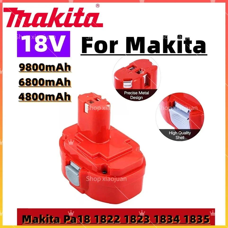 

PA18 4800mAh Makita 18V 6800mAh 9800mAh Ni-MH Battery Replace Makita 18V PA18 1822 1823 1833 1834 1835 1835F 192828-1 192829-9