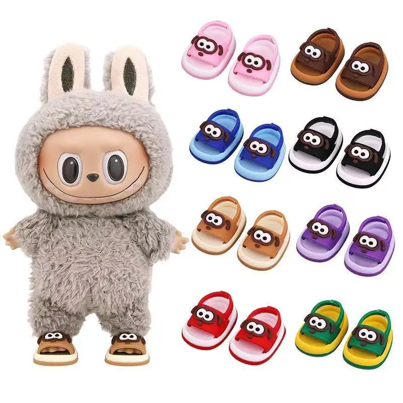 ل 15/17 سنتيمتر Labubu دمية لطيف النعال الترفيه عادية LABUBU V1 V2 V3 دمى مصمم الصنادل لتقوم بها بنفسك اللعب استبدال الأحذية اكسسوارات #4