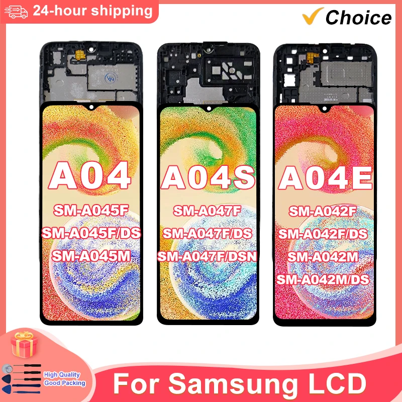 For Samsung Galaxy A04 LCD SM-A045F Display Touch Screen Digitizer For Samsung A04S SM-A047F/DS A04E SM-A042F SM-A042M LCD