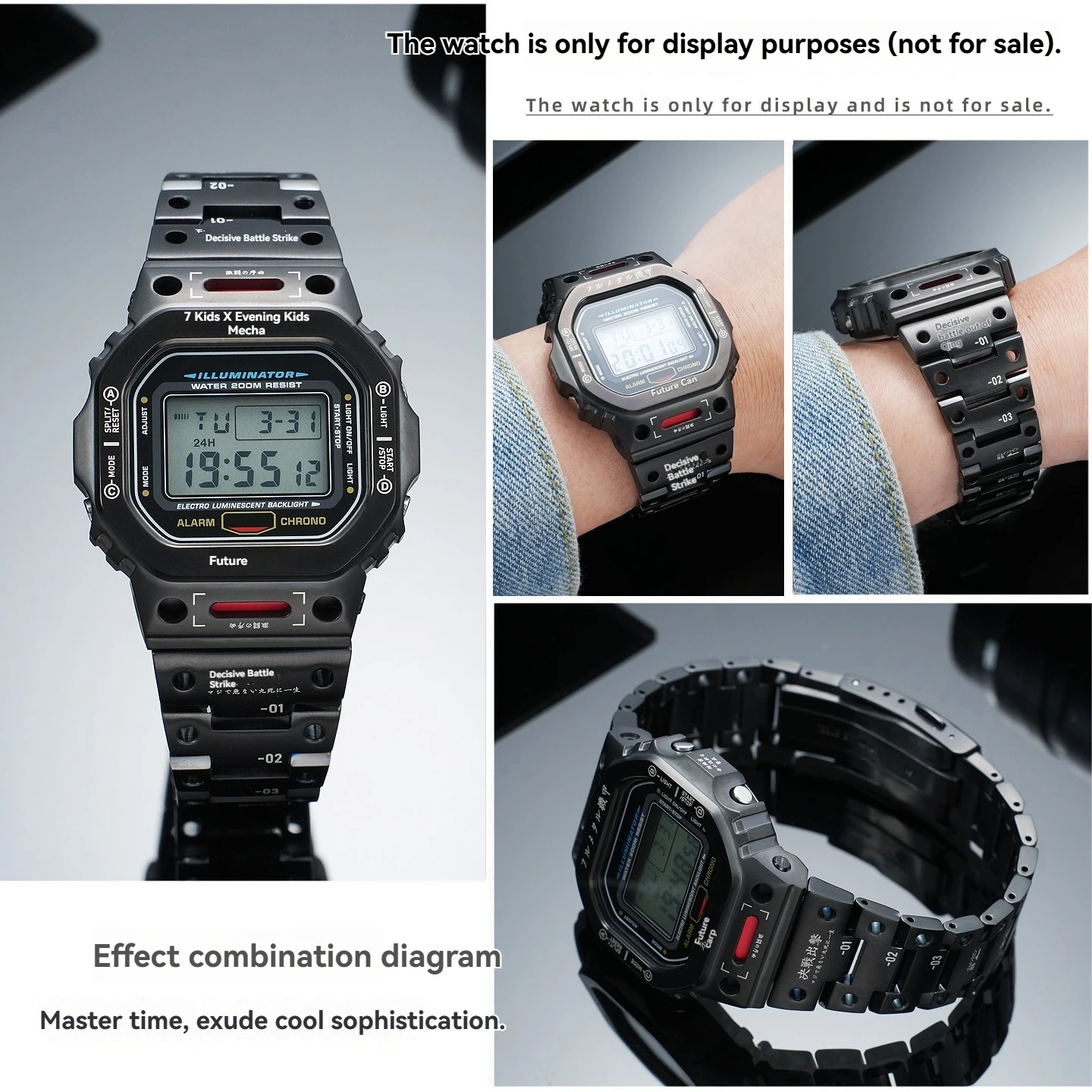 GMW-B5000 Stainless steel strap&Case Mod Kit For Casio G-Shock DW-5600 GW-M5610 GW-B5600 Mecha case Watchband retro Set Bezel