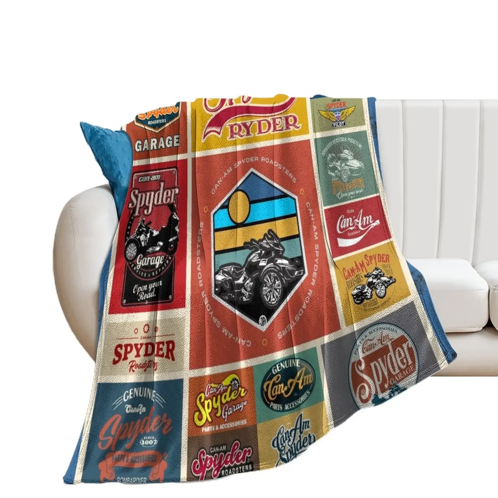 Can-Am Spyder Quilt Pattern Throw Blanket Winter beds Plaid on the sofa Fashion Sofas Blankets