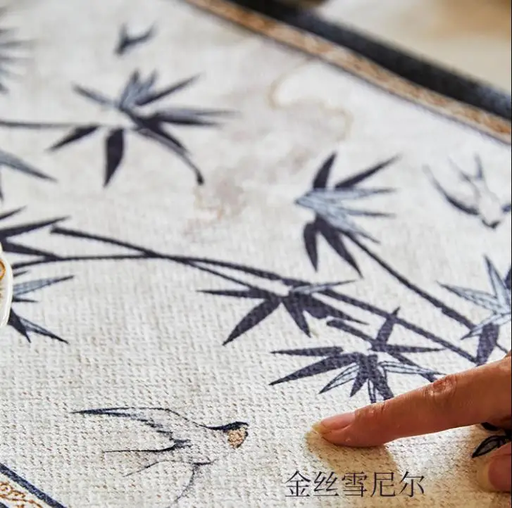 Bamboo swallow table flag new vintage Chinese style high-end sense tablecloth dresser decoration table runner