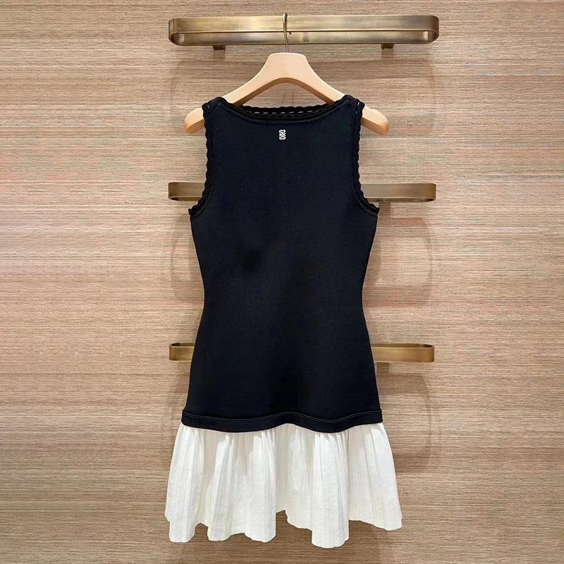 

Spring Summer Plaid Color Blo Slim Fit Svel One oulder Dr Women's High Waist A-Line Midi Dr Luxury Sle