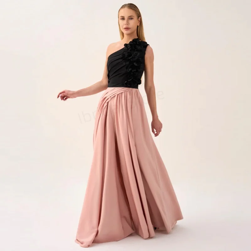 

Customized Flowers Women's Elegant Dresses for Special Occasions Sleeveless Backless Sloping Shoulders. Drape Two-tone Prom
