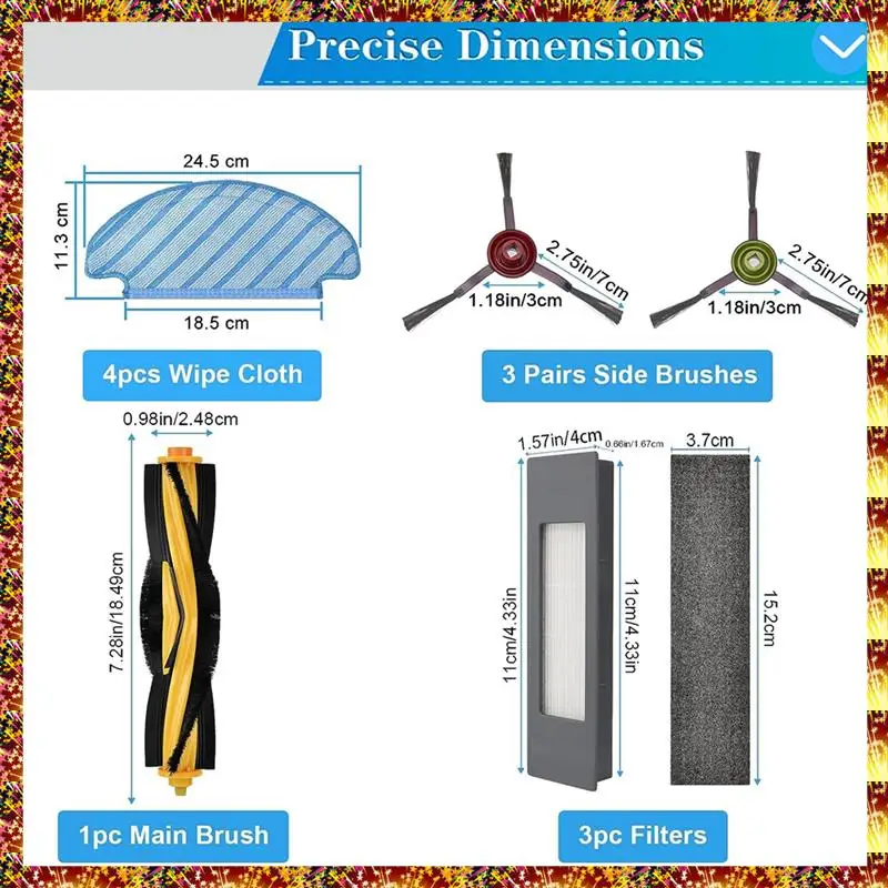 AGOUP Accesorios para Ecovacs Deebot N8/+/Pro/Pro+ OZMO T8/T8+AIVI/AIVI+/T9/T9+ Aspiradora, Repuestos para Deebot N8