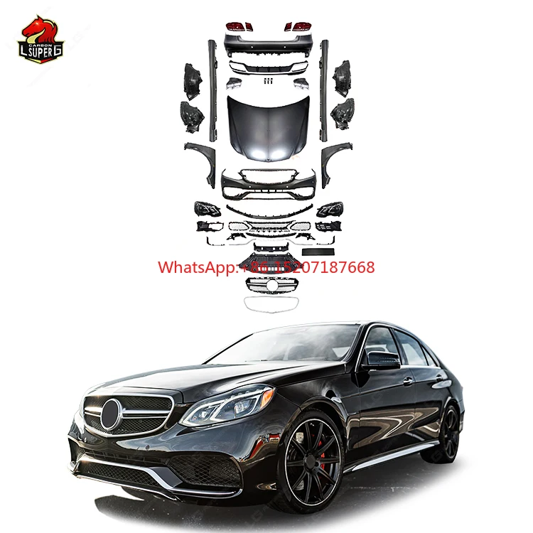 

Old to New Body kit for Mercedes Benz E CLASS W212 Old Upgrade to New AMG bodykit with front Bumper rear bumper Side Skirts