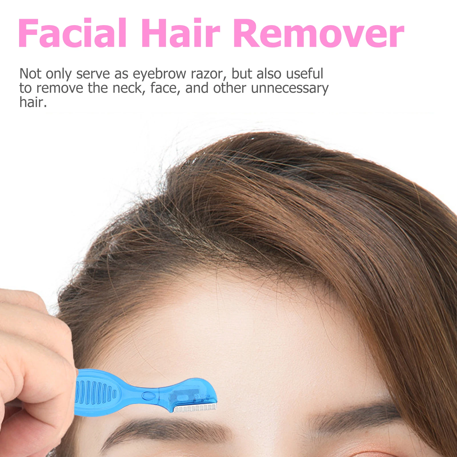 Rasoio per sopracciglia in acciaio inossidabile per donne Ragazze Strumento per la depilazione del viso liscio Shaper per sopracciglia portatile sottile Facile da maneggiare Senza dolore