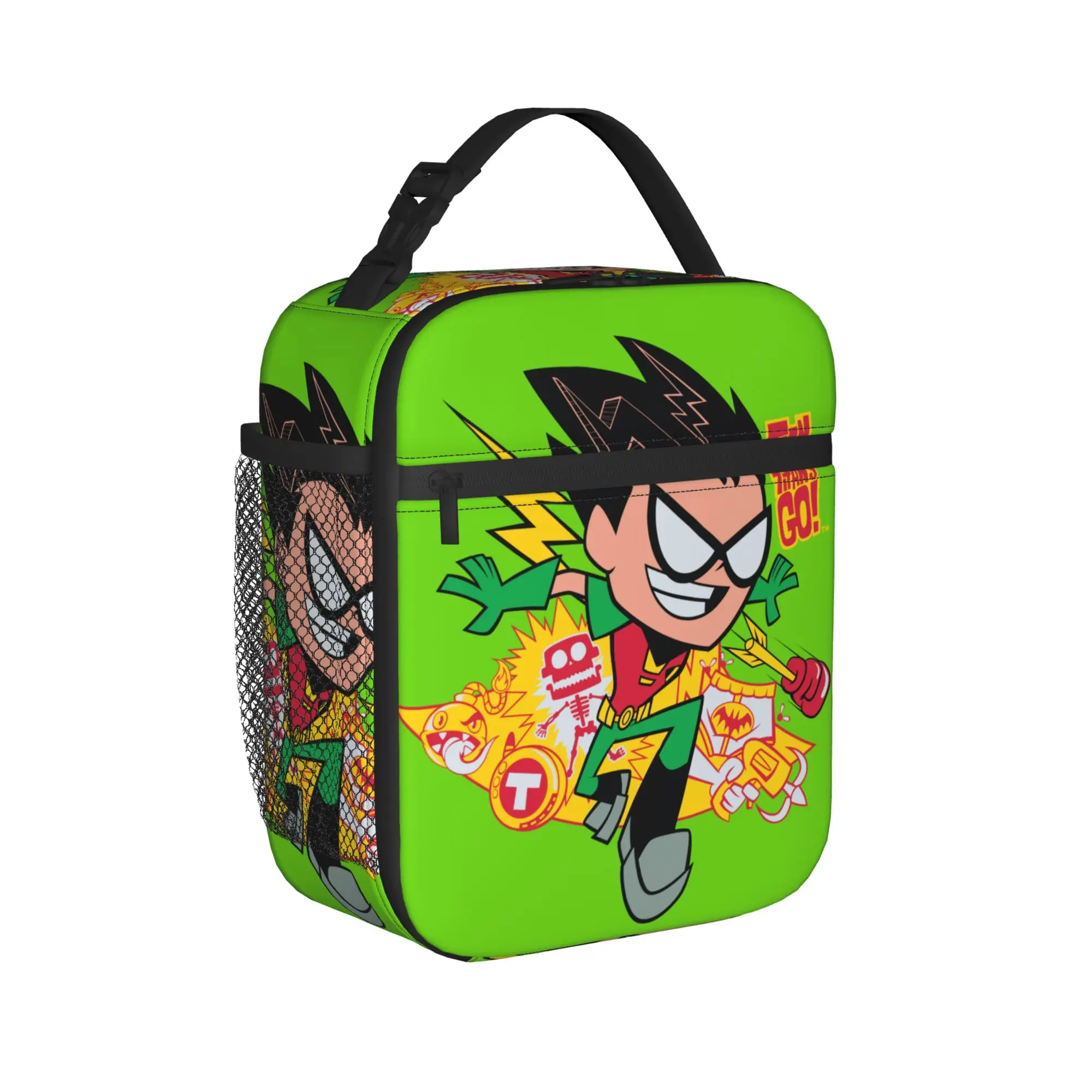 teen-titans-go-robin's-arsenal-bolsas-termicas-com-estampa-grafica-recipiente-portatil-para-refeicoes-bolsa-termica-lancheira-bolsas-para-alimentos