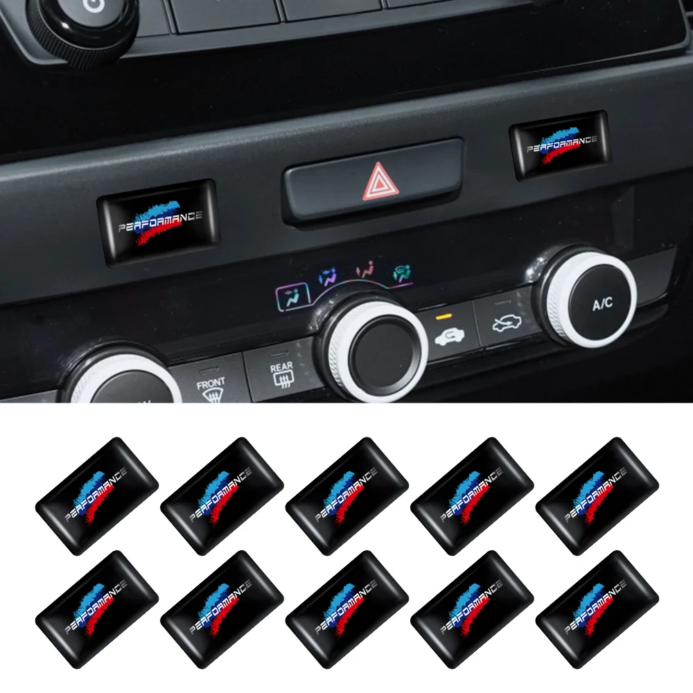 10/20/50Pcs Car Styling 3D Epoxy Stickers Auto Interior Decoration Decals For BMW M Porformance Power X4 X5 X6 F16 G30 F48 F39