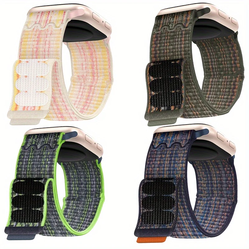 Apple Watch 밴드 용 나일론 스포츠 스트랩 루프 팔찌 용 49mm iWatch S10 9 8 7 6 5 4 3 se2 Ultra 2 46mm 45mm 44mm 41mm 42mm
