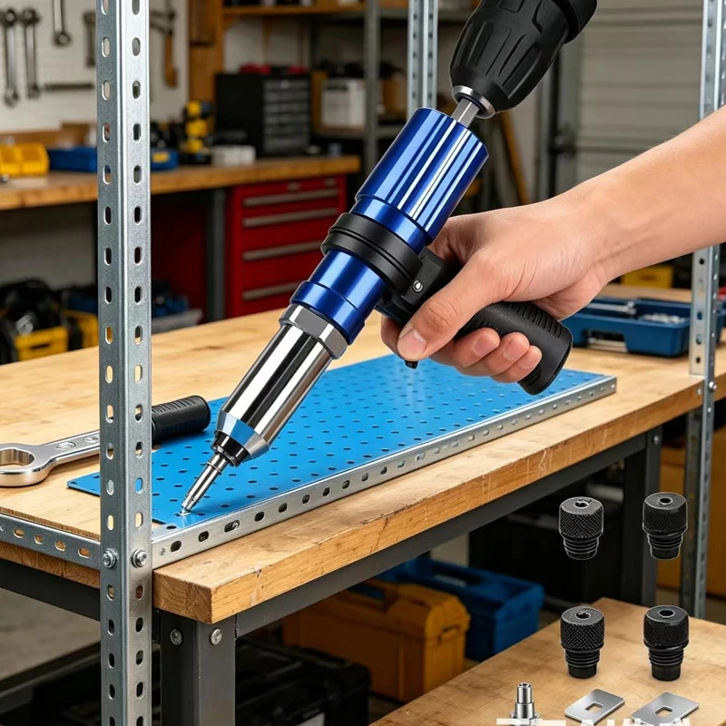 電動リベットガン-24mm-48mm-リベットナットガン-ドリルアダプター-コードレスリベットツール-インサートナット-プルリベットツール