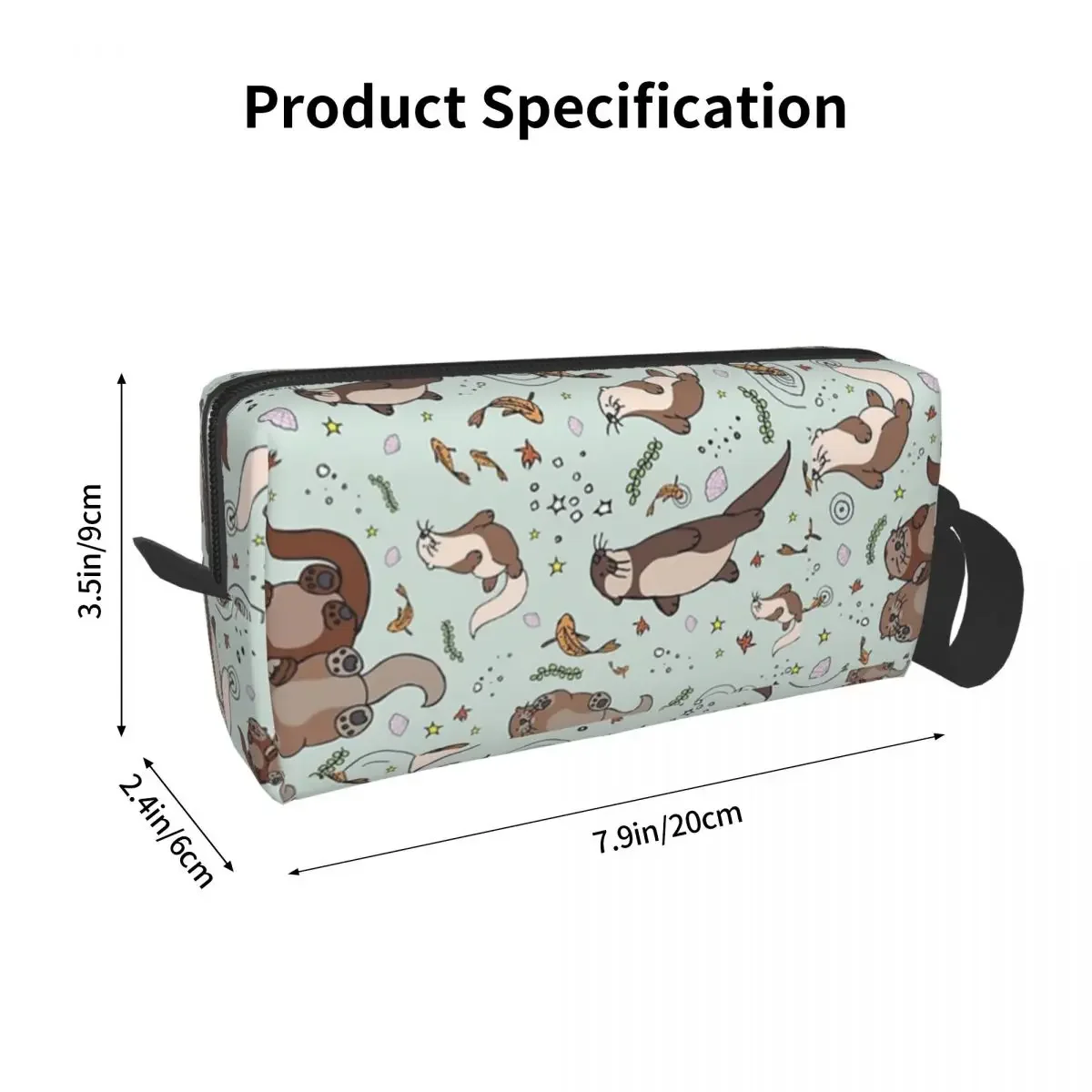 Sea Otters Makeup Bag Cosmetic Organizer Storage Dopp Kit Toiletry Cosmetic Bag for Women Beauty Travel Pencil Case